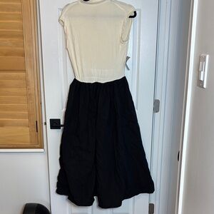 MELLODAY Cream and Black Dress